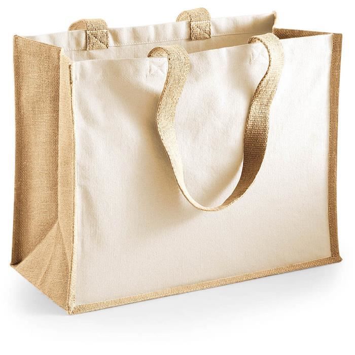 Sac cabas classique en jute Cdiscount Beaux Arts et Loisirs cr atifs