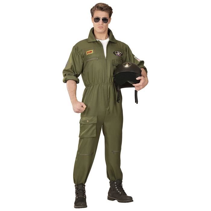 Costume adulte homme - Widmann - WDM65531 - Multicolore - Thème : métiers - Pilote de jet de combat Costume adulte homme - Widmann - WDM65531 - Multicolore - Thème : métiers - Pilote de jet de combat