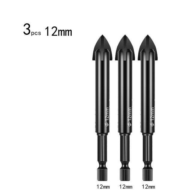 Silverline 224760 Lot De 3 Forets Hexagonaux Pour Carrelage