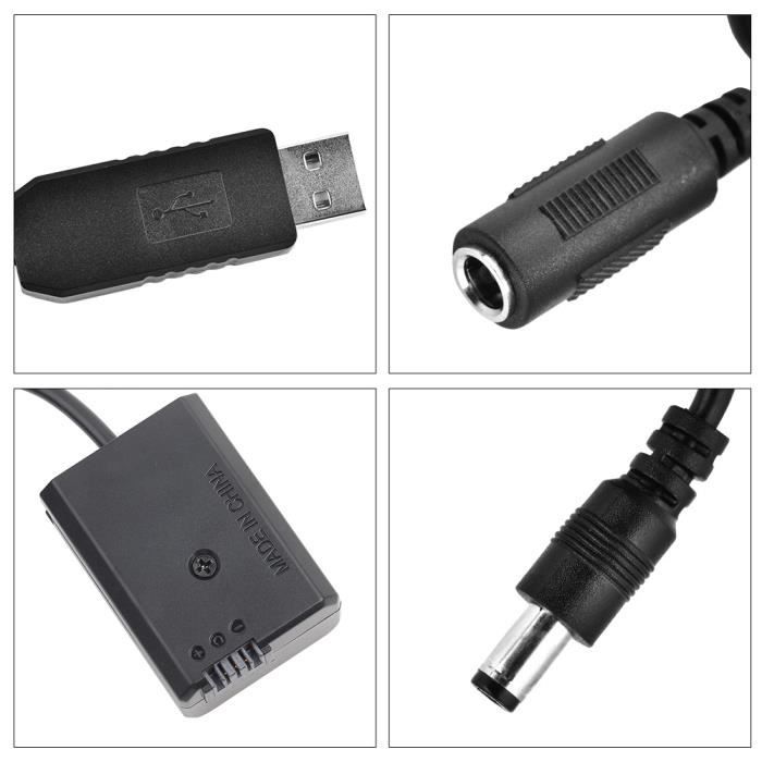 NP-FW50 Adaptateur de batterie factice USB Décodage complet avec câble