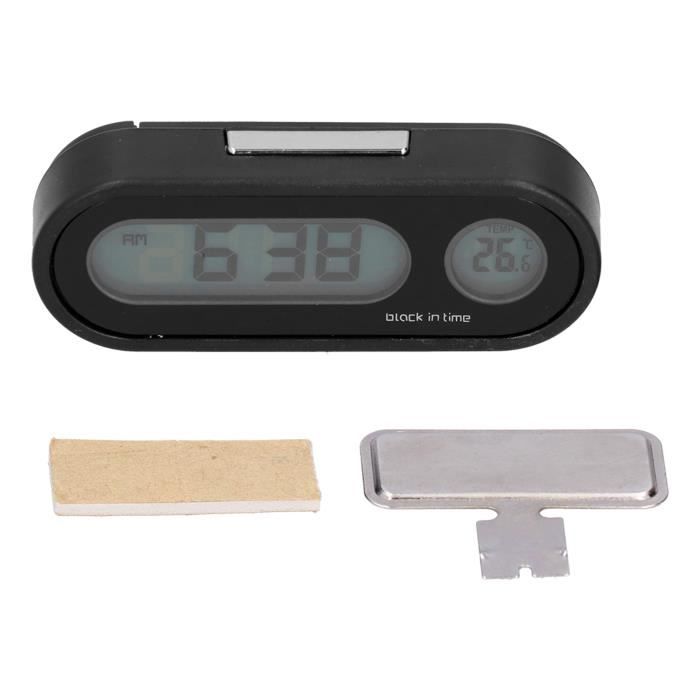 Mini horloge numérique Thermomètre de voiture veilleuse rétro
