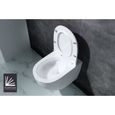 WC suspendu blanc céramique Sogood Aix502 toilette abattant silencieux avec frein de chute   35,5x56x40cm-1