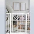 Dioche Barrière de sécurité pour bébé Garde de protection de porte de maison d'animal familier d'intérieur de porte de bébé-1