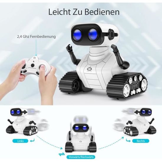 TESNN Robots parlants rechargeables pour enfants - Kit robot en métal