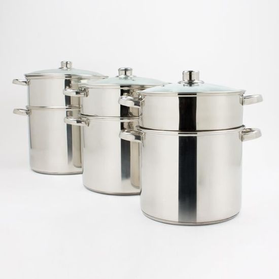 3 piéce couscoussiers inox HM-0827 6L/20 cm Haussmann Héritage 3 piéce couscoussiers inox HM-0827 6L/20 cm Haussmann Héritage