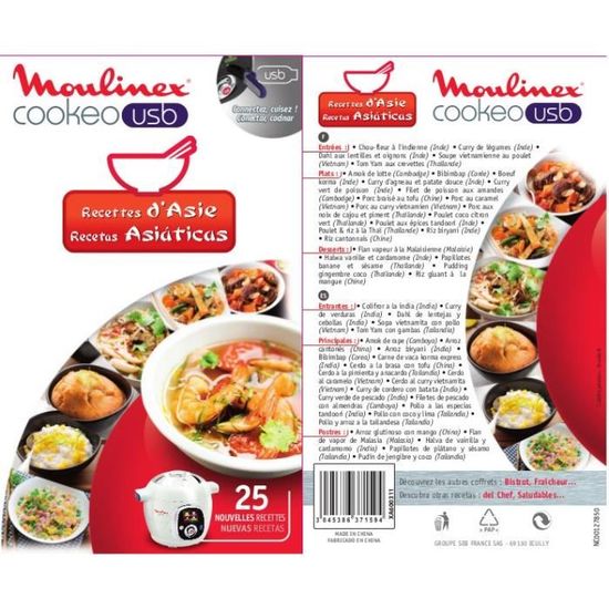 Moulinex Accessoires Xa600311 Cle Usb Theme Asie Pour Cookeo