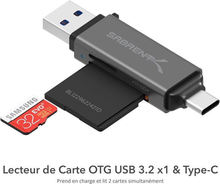 Adaptateur de Carte mémoirelecteurs de Cartes USB2.0 vers PC Portable