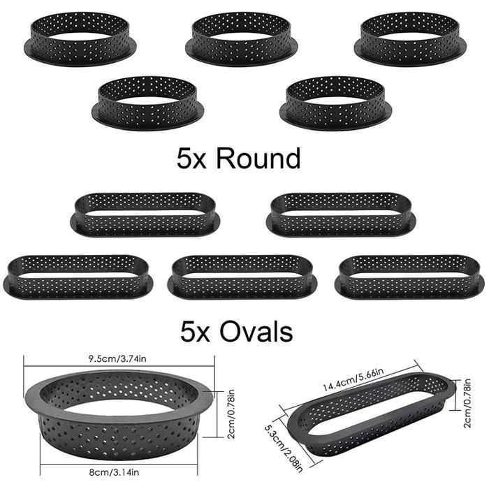 Huante Lot de 10 cercles à circulaires avec trous en acier 7 cm
