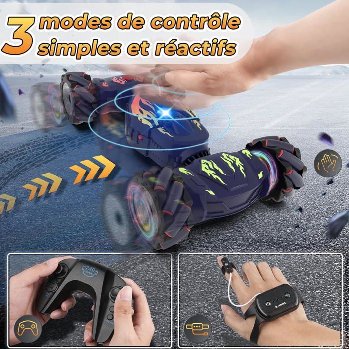 Xtrem Raiders AquaMax - Voiture RC 4x4 Tout Terrain Amphibie - Rotation 360° - Neige, Eau, Terre - Dès 8 Ans - Cadeau Extérieur