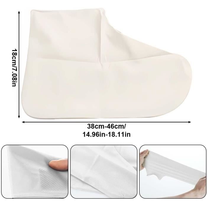 Surchaussures Jetables Impermeables 20 Pièces (10 Paires) - Couvre-Chaussures Avec Élastique Ajustable Taille Unique