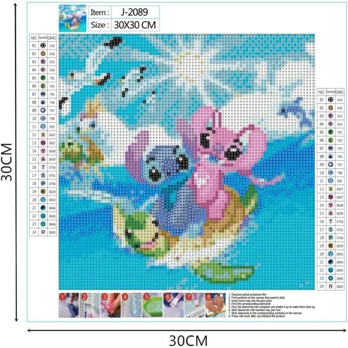 Kit Diamant Painting – 12 Marque-pages Magnétiques Animaux Recto-verso – DIY Créatif – Cadeau Fille/garçon