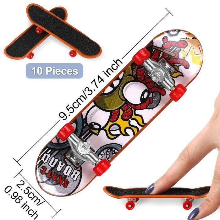 PLABBDPL Skateboard à Doigts, 12 Pièces Mini Skate Doigt, Finger