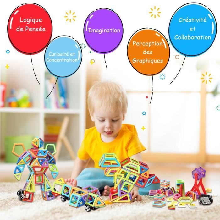 Blocs de Construction magnétiques pour enfants, jouets de taille Mini pour  garçons et filles, ensemble de Construction, jouets STEM, 64 à 184 pièces -  AliExpress