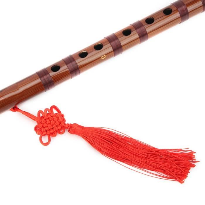 Flûte Traversière En Bambou Noir - Clé De Ré, Style Ancien, Instrument Professionnel