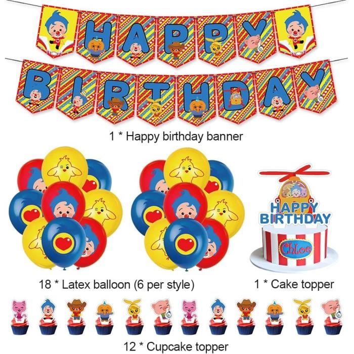 Support A Decorer OMMW7 Joyeux Anniversaire Ballons Bannière - Grande Feuille D'aluminium