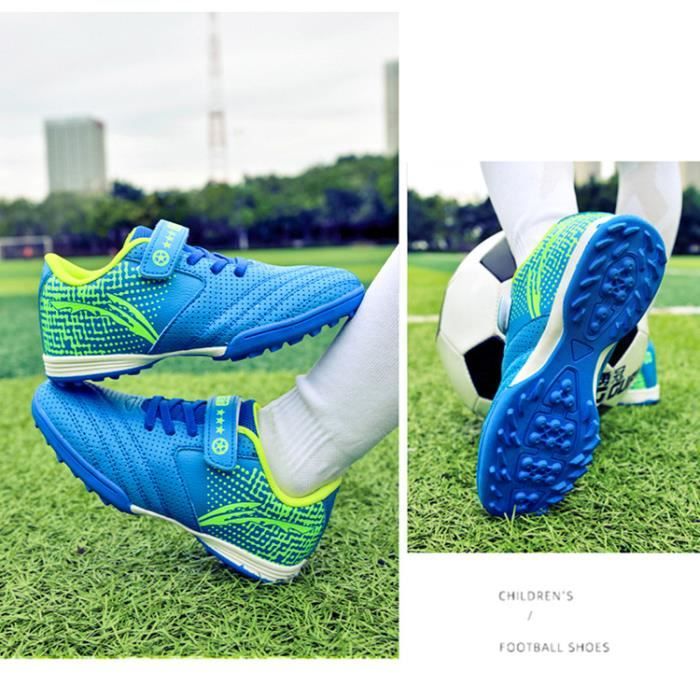 Chaussures De Football Unisexe Xinghuanhua – Bottes Avec Pointes TPU Antidérapantes, Cuir Synthétique