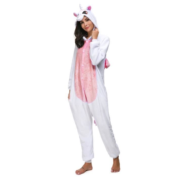 ULEEMARK Adulte Unisexe Anime Animal Costume Cosplay Combinaison Pyjama Outfit Nuit Vetements Onesie Kigurumi Halloween Costume Soiree De Deguisements, Chèvre