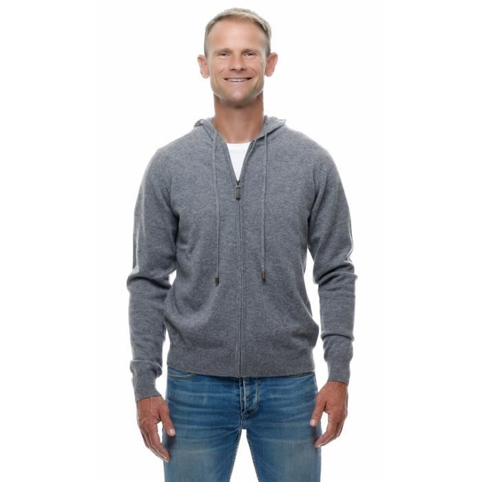 Gilet homme sales laine zippé