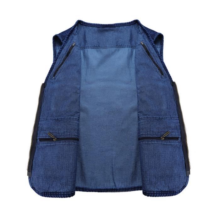 Gilet en jeans sans manche pour homme sales