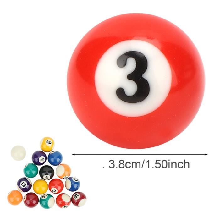 Set De 16 Boules De Billard Mini 38mm – Résine Polyester Écologique, Parfait Équilibre, Pour Enfants Et Famille