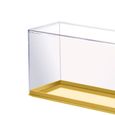 KEENSO Boîte de présentation de jouets transparente Vitrine de jouets Transparence en plastique Empilable meuble bac Blanc Jaune-2