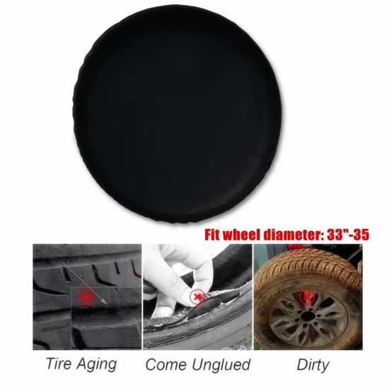 Pneu D été >> Neufu 18 Roue De Secours Pneu Roue Couverture Resistant Aux Intemperies Pour Jeep Wrangler 33 35 Pneu D été >> Neufu 18 Roue De Secours Pneu Roue Couverture Resistant Aux Intemperies Pour Jeep Wrangler 33 35