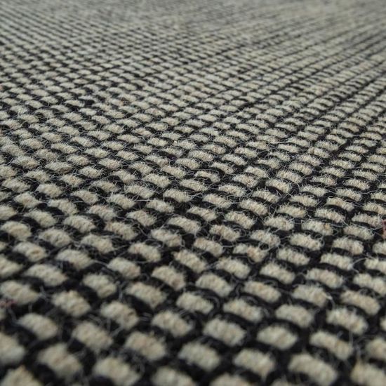 Tapis scandinave tressé à plat gris d'intérieur et d'extérieur 80x150 cm
