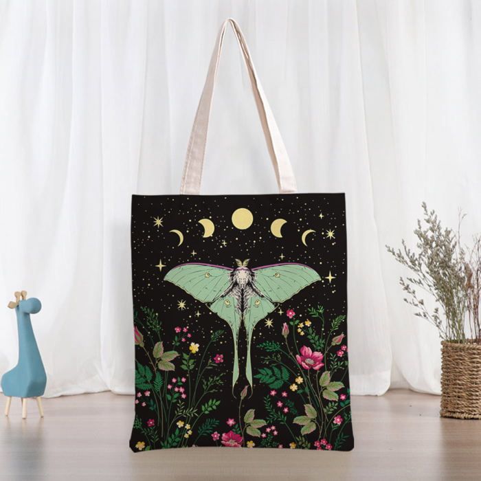 Sac Fourre-tout Japonais Kimono Motif Vague - Sac à Main Étanche Avec Noeud - Pour Femmes