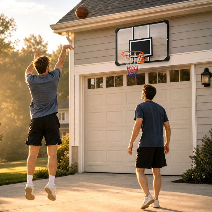 Test Du Panier De Basket Mural SPORTNOW : Panneau Incassable Et Filet Anti Dechirure