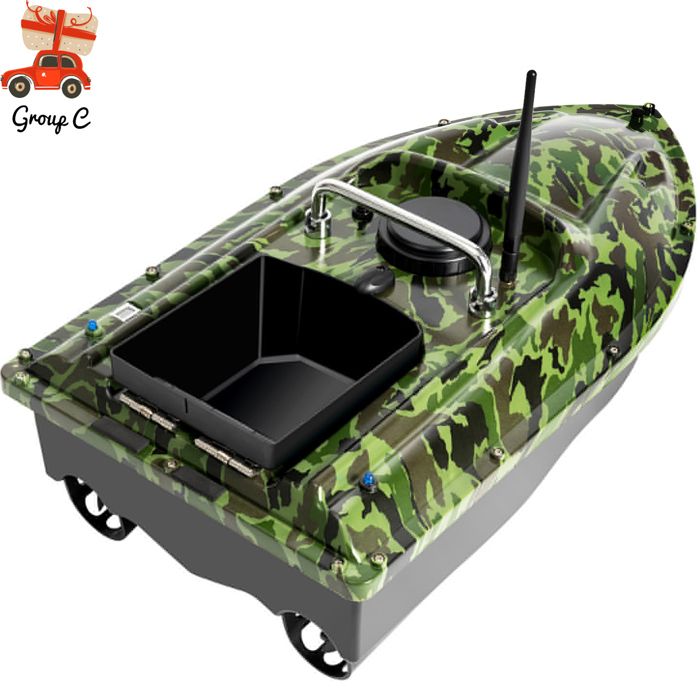 biniliubi 500M Bateau Amorceur, 1.5KG Chargement, télécommandé Bateau d'appât sans Fil Pêche d'amorce Double Moteurs (Bateau Camouflage biniliubi 500M Bateau Amorceur, 1.5KG Chargement, télécommandé Bateau d'appât sans Fil Pêche d'amorce Double Moteurs (Bateau Camouflage