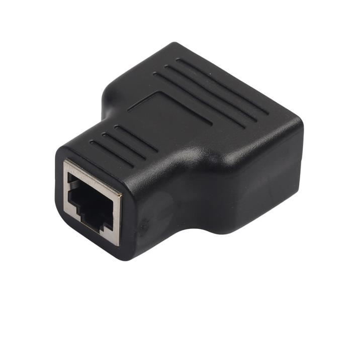 5 Connecteurs RJ45 CAT6 Pour Montage Panneau - Coupleur Femelle/femelle - Avec Capuchons Anti-poussière