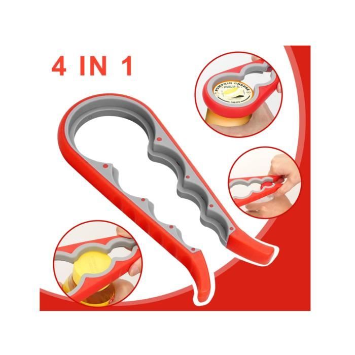 Ouvre-Bocal Manuel Ergonomique TYXHXTF – Kit 3 En 1 Ultra Résistant Pour Bocaux, Bouteilles & Canettes – Antidérapant & Gain De Force