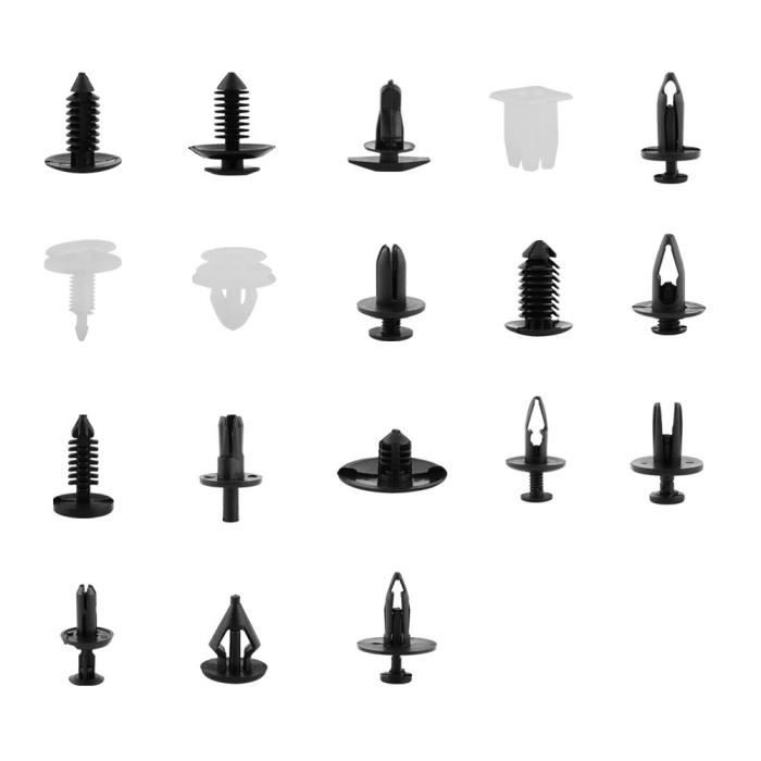 240 Clips De Fixation Auto - Kit Universel Pour Portes, Pare-chocs, Boucliers - Avec Boîte De Rangement Et Pince De Retrait
