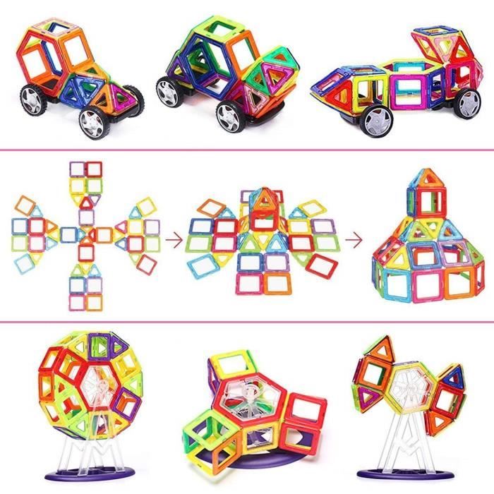 Blocs De Construction Magnétiques 100 Pièces – Jouet Éducatif Montessori STEM, Aimants 360° Pour Enfants 3 à 12 Ans, Créativité & Apprentissage