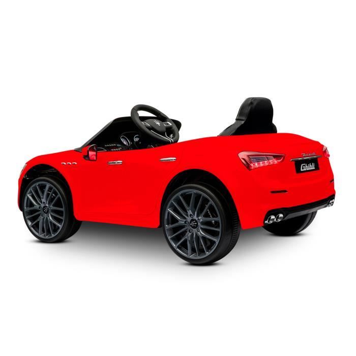 Maserati Ghibli Voiture Electrique pour Enfant Rouge 2 x 25W Marche avant et arriere Phares fonctionnels Musique Klaxon Cdiscount Jeux Jouets