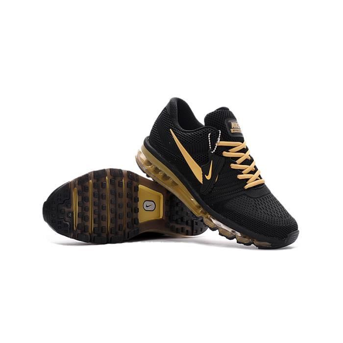 BASKETS AIRX MAX 2017S Authentique Sneakers Full Palm Black gold