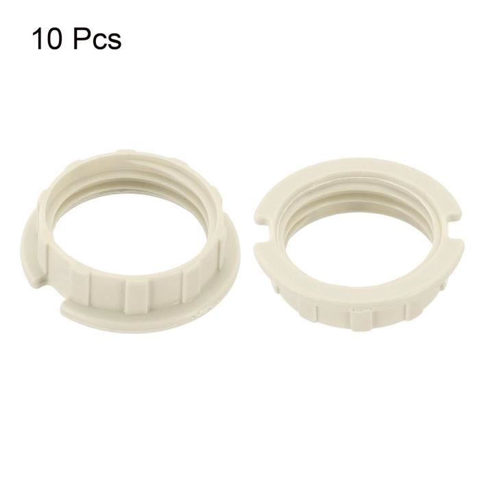 Lot De 5 Anneaux De Fixation Blancs Pour Douille G9 - Adaptateur Abat-Jour, Diamètre 20 Mm - 7
