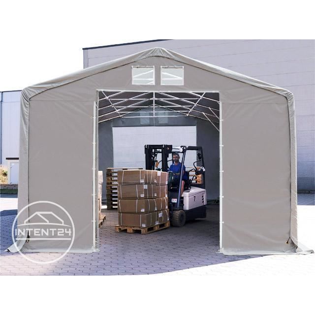 TOOLPORT tente garage 3,3x6,2 m abri garage PVC 500 N, H. 1,95m, gris