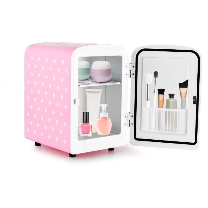 Mini Frigo 4L Portable Tomwell – Réfrigérateur Cosmétique Froid/ Chaud, Pour Chambre, Bureau, Voiture, 220V/12V, Blanc