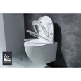 WC suspendu blanc céramique Sogood Aix502 toilette abattant silencieux avec frein de chute   35,5x56x40cm-3