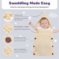 XJYDNCG Nid d'ange - Couvertures à emmailloter - Sac de couchage confortable pour bébé - Convient pour les 0 à 6 mois - Beige-3