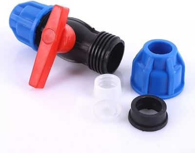 Robiinet D'arrêt PE 25mm - Raccord Compression Pour Tuyau D'arrosage, Irrigation Jardin