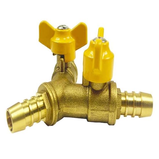 Vanne à Boisseau Sphérique Laiton PN25 ACS 3 Voies Lumière En L Ou T ACS