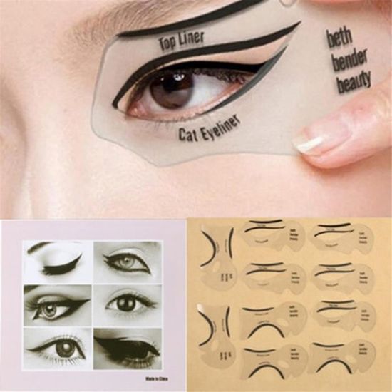10pcs Modele De Maquillage Des Yeux De Chat Pour Eyeliner Stencil Cdiscount Au Quotidien