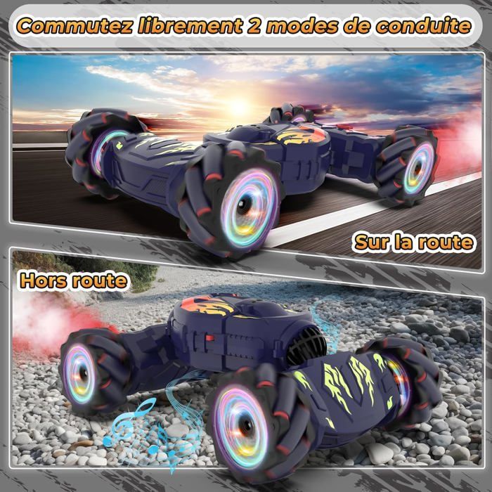Voiture Telecommandé Enfant,4Wd 360° Rotation Rc Car Radiocommandee