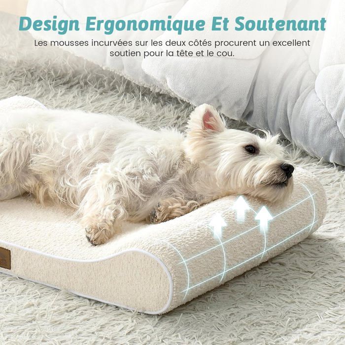 KSIIA Dog Beds Large Washable, Orthopedic Dog Crate Beds With Waterproof Removable Cover, Flat Mattress Non Skid Bottom, Pet Beds For Dogs, Grey