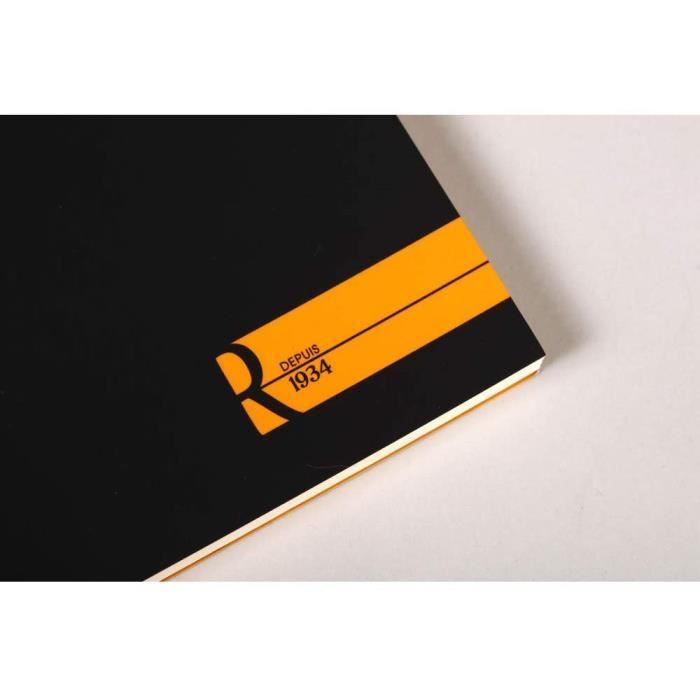 162008C - Bloc-Notes Agrafé « le R » N°16 Noir - A5 - 70 Feuilles  Détachables - Papier Clairefontaine Uni Ivoire 90 g-m² - Couvertur -  Cdiscount Beaux-Arts et Loisirs créatifs
