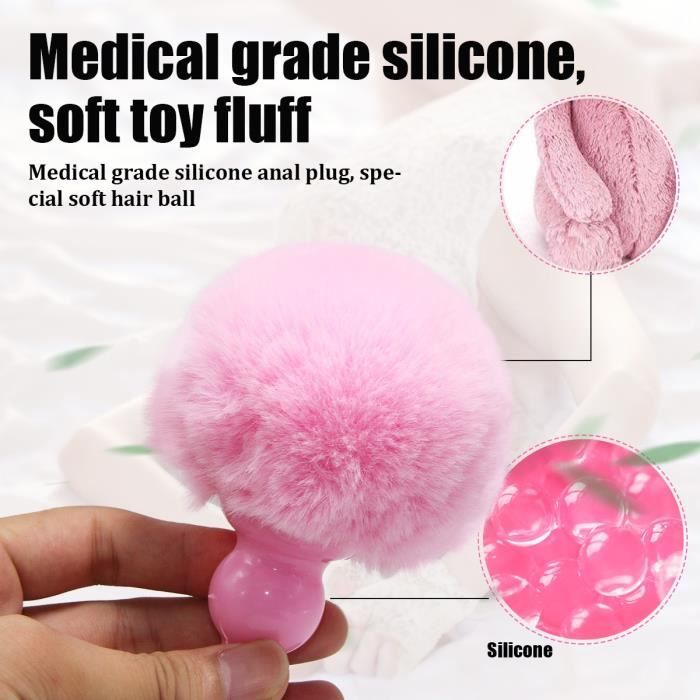 Plug Anal Silicone Queue De Lapin Marron - Sextoy Bondage, Neuf, Sans Marque