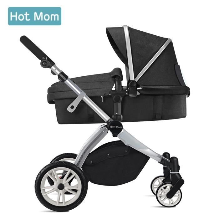 Chariot poussette Hot Mom 2018 combine avec nacelle et siège