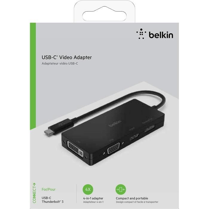 Avc003Btbk Usb-C Video Adapter (Hdmi, Vga, Dvi, Displayport)[n537 ...
